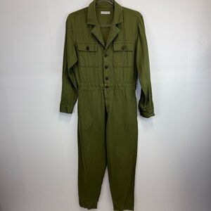 Outerknown Olive Green Utility Jumpsuit